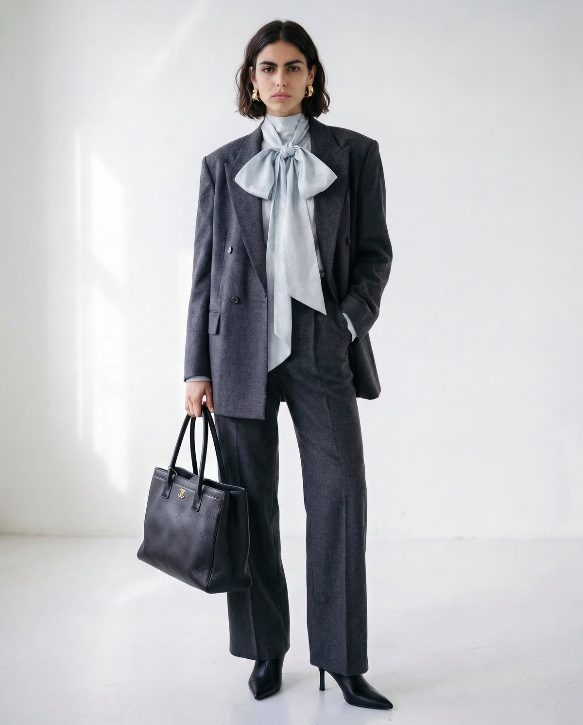Sac Chanel Cerf Executive Tote Cuir Grainé Noir