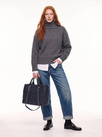 Cabas Chanel CC Caviar Matelassé Bleu Marine