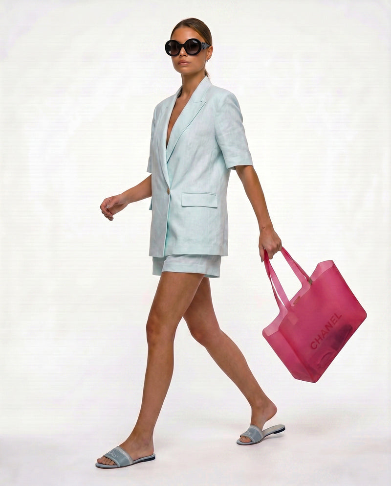 Chanel Vintage Pink Jelly Rubber Tote Bag
