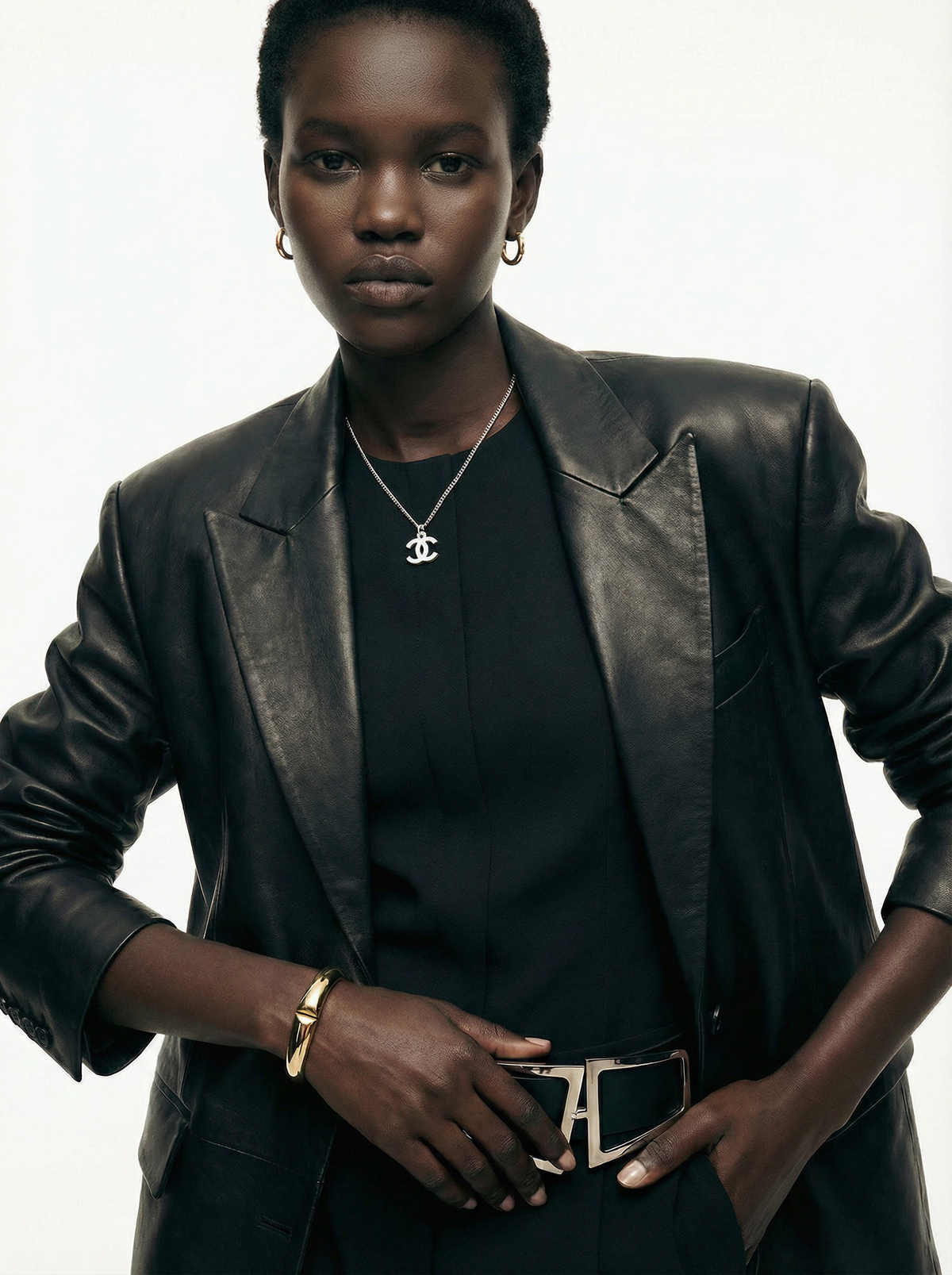 2004 Chanel CC Logo Pendant Necklace – White Enamel on Silver-Tone Chain