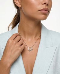 Collier Dior signature « Dior » pavé de cristaux