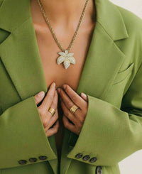 Givenchy 1980s Leaf Necklace