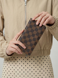 Portefeuille Louis Vuitton En Toile Enduite Damier Ebene