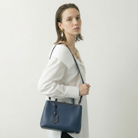 Fendi 2Jours Blue Leather Tote Bag