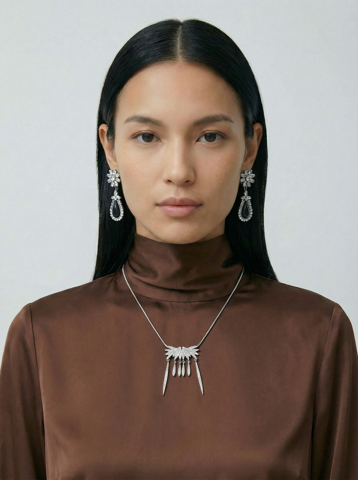 Christian Dior Art Deco Silver-Tone Necklace