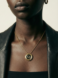 Dior Vintage Gold-Plated Necklace Round Pendant