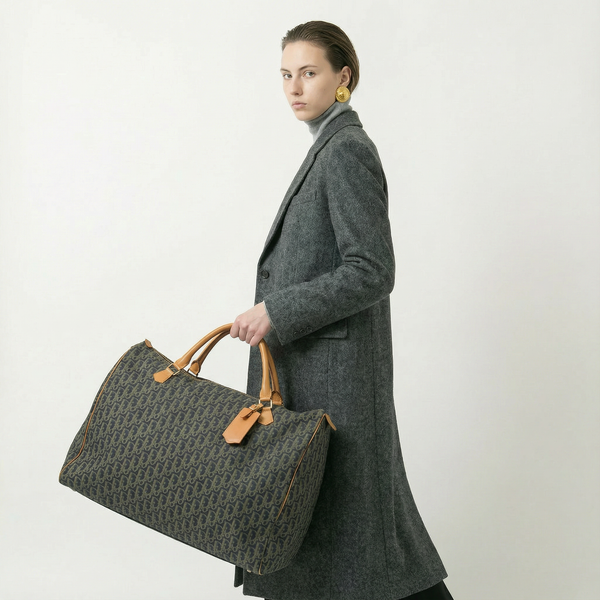 Sac de Voyage Dior Vintage en Toile Enduite Oblique