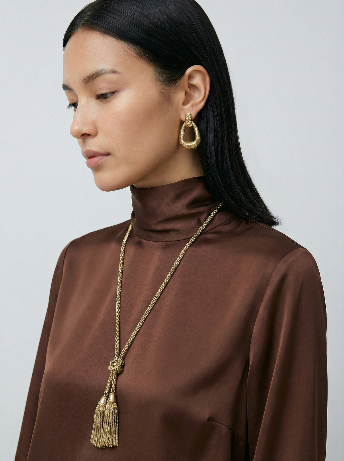 Vintage Givenchy Sautoir Necklace with Double Tassel