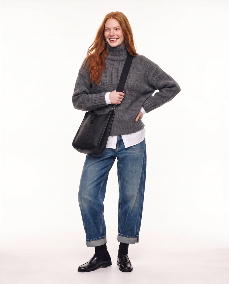 Hermès Evelyne Clemence Leather Black 2006