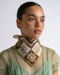 Bandana Fendi Vintage Coton Monogram Zucca