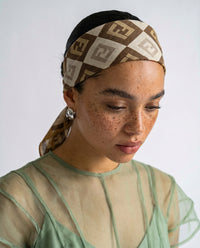 Bandana Fendi Vintage Coton Monogram Zucca