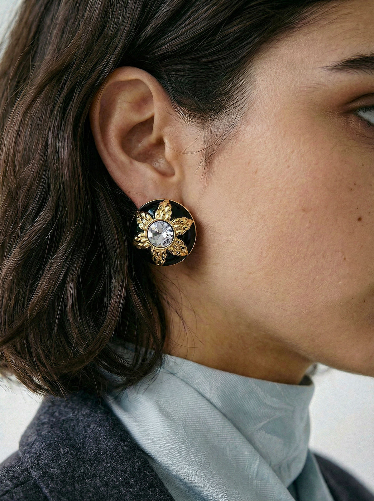 Fendi Boucles d'Oreilles Clips Vintage 1990s