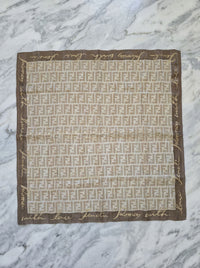 Foulard Fendi vintage en coton – Logo FF