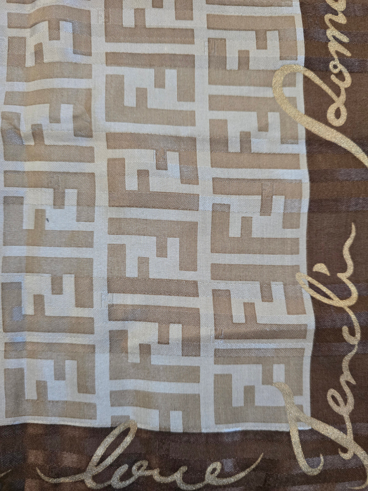Foulard Fendi vintage en coton – Logo FF