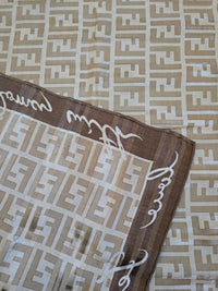 Foulard Fendi vintage en coton – Logo FF