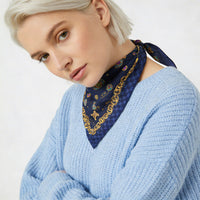 Foulard Bandana vintage Céline Motif Chaînes Dorées - generation