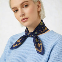 Foulard Bandana vintage Céline Motif Chaînes Dorées - generation