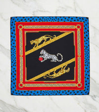 Foulard Cartier Vintage en Soie – Motif Panthères