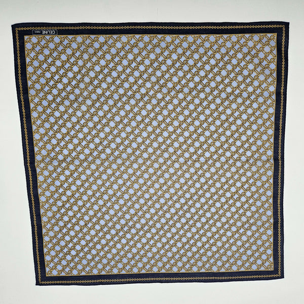 Bandana Céline vintage gris motif chaîne iconique