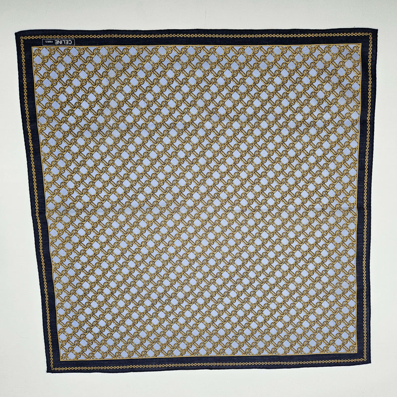 Bandana Céline vintage gris motif chaîne iconique