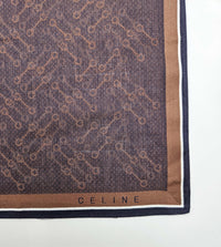 Bandana Céline vintage motif monogramme équestre