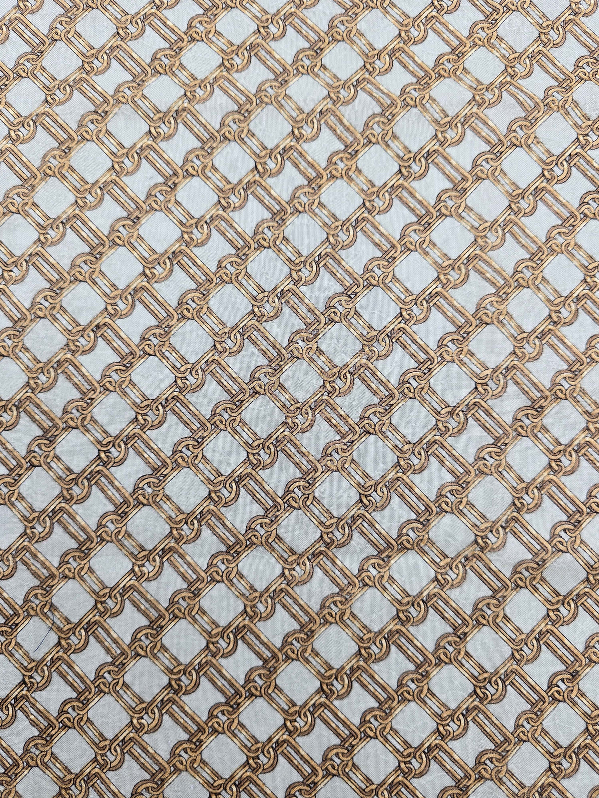 Bandana Céline vintage amande motif chaîne iconique