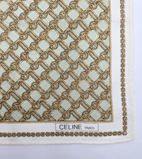 Bandana Céline vintage amande motif chaîne iconique