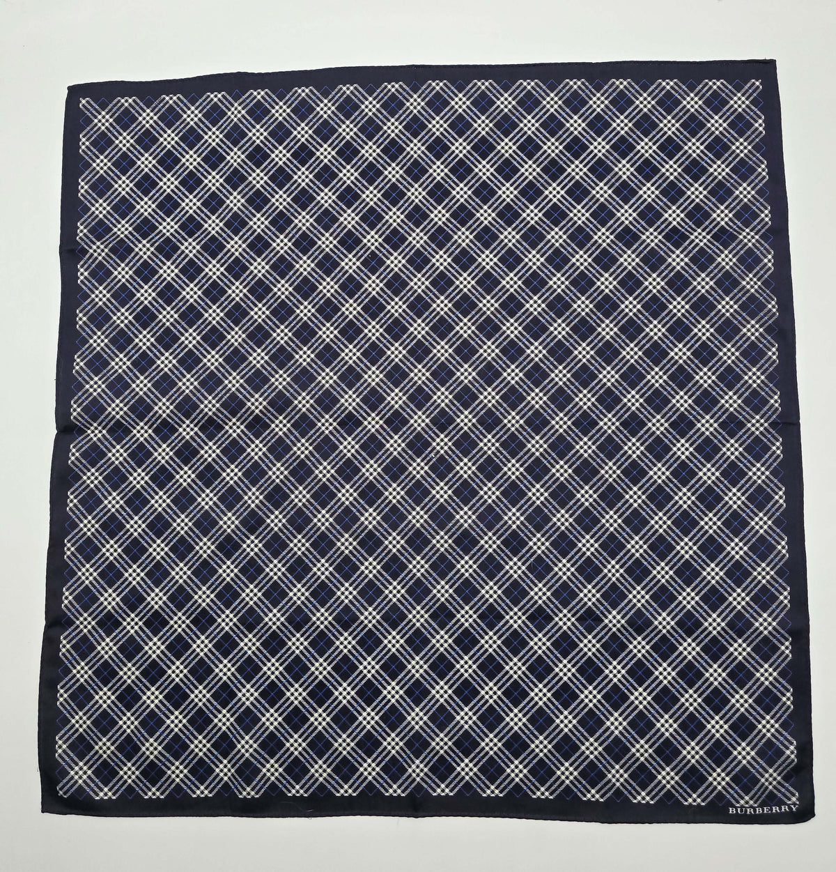 Bandana Burberry vintage  motif tartan navy