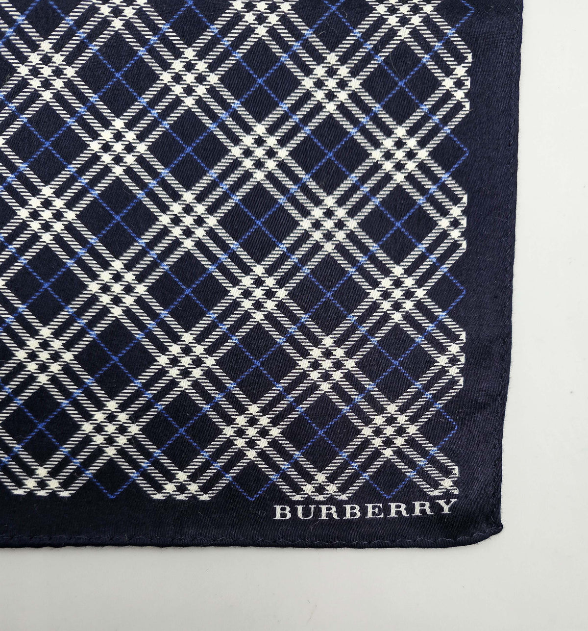 Bandana Burberry vintage  motif tartan navy