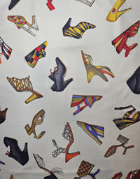 Foulard Vintage Salvatore Ferragamo À Motif Chaussures Multicolores