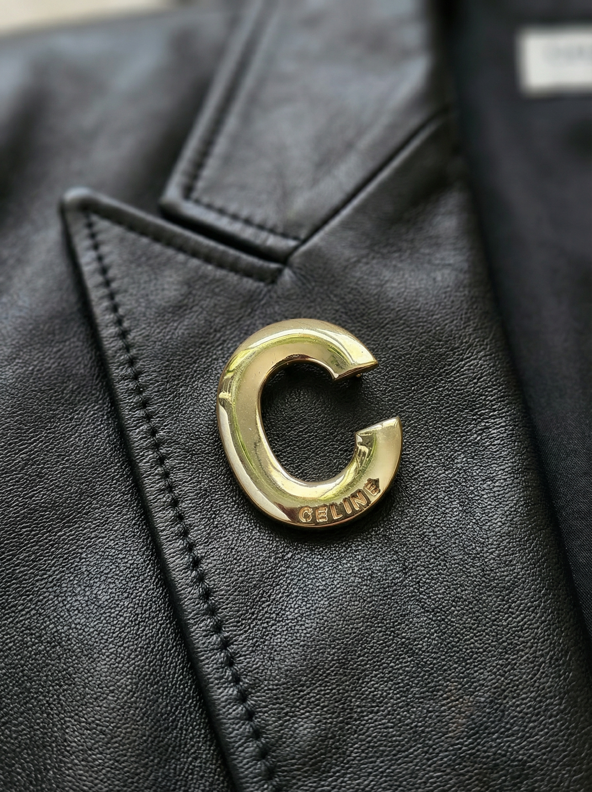 Vintage Celine Gold-Plated Brooch