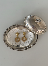 Givenchy Gold-Tone Clip-On Earrings with Textured Hoops