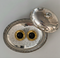 Givenchy Maxi Gold-Plated Black Enamel Clip-On Earrings