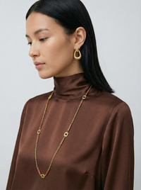 Givenchy G Red Enamel Sautoir Necklace