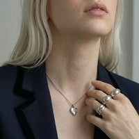 Gucci Vintage Sterling Silver Heart Necklace