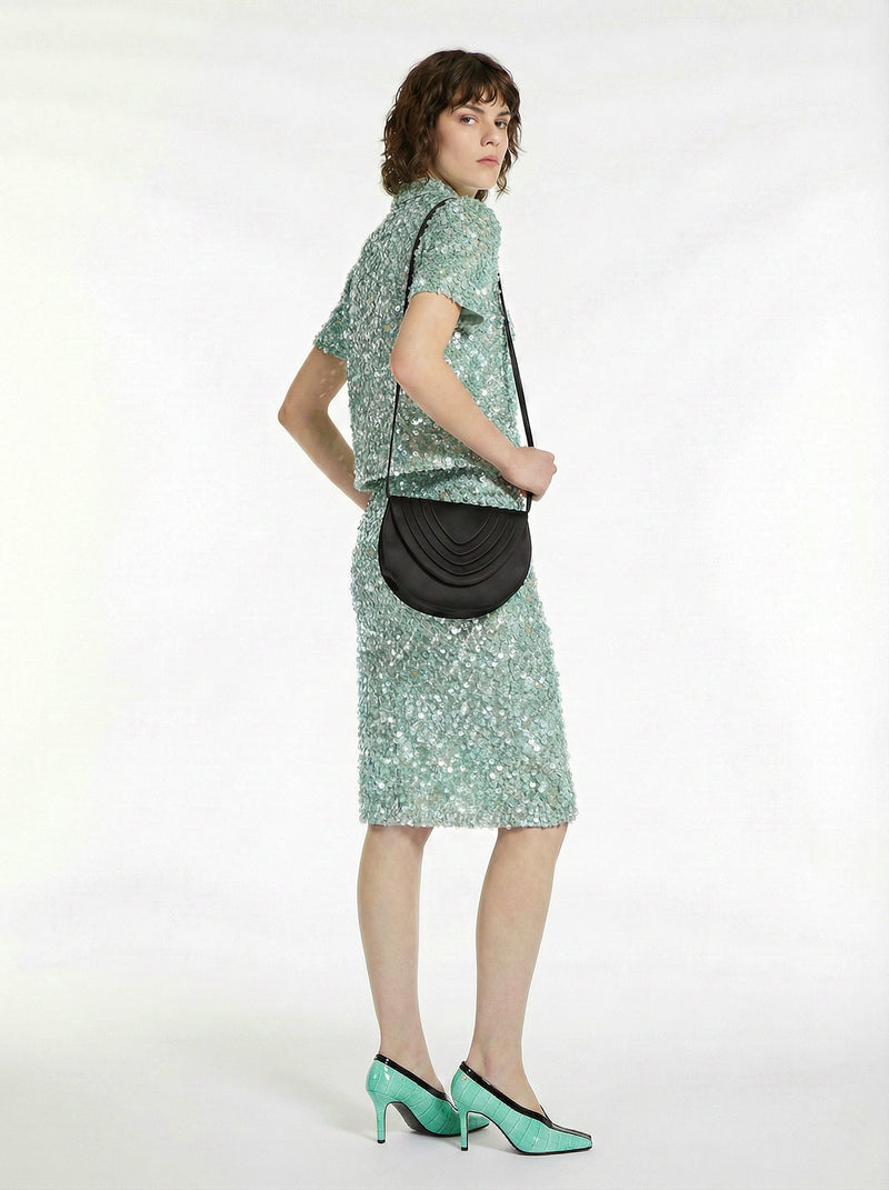 Sac vintage satin noir