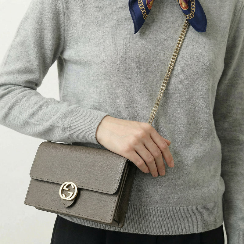 Gucci Wallet on Chain Interlocking GG