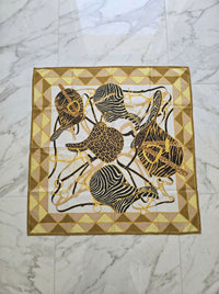 Foulard Gucci vintage en soie – Motifs équestres