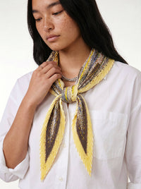 Foulard Hermès plissé "Rêves d'Australie" 1999