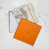 Hermès Silk Scarf 90 Equestrian Design