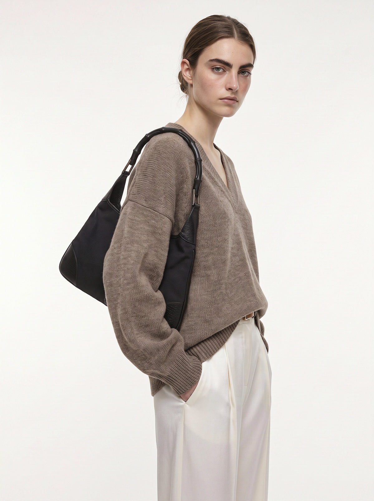 Gucci Jackie Bamboo black canvas