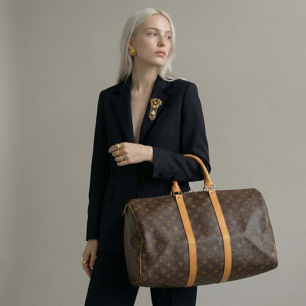 Keepall 45 Louis Vuitton en toile Monogram – Vintage