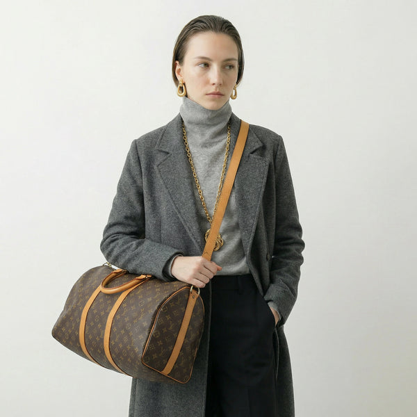 Keepall Bandoulière 50 Louis Vuitton en toile Monogram - cadenas