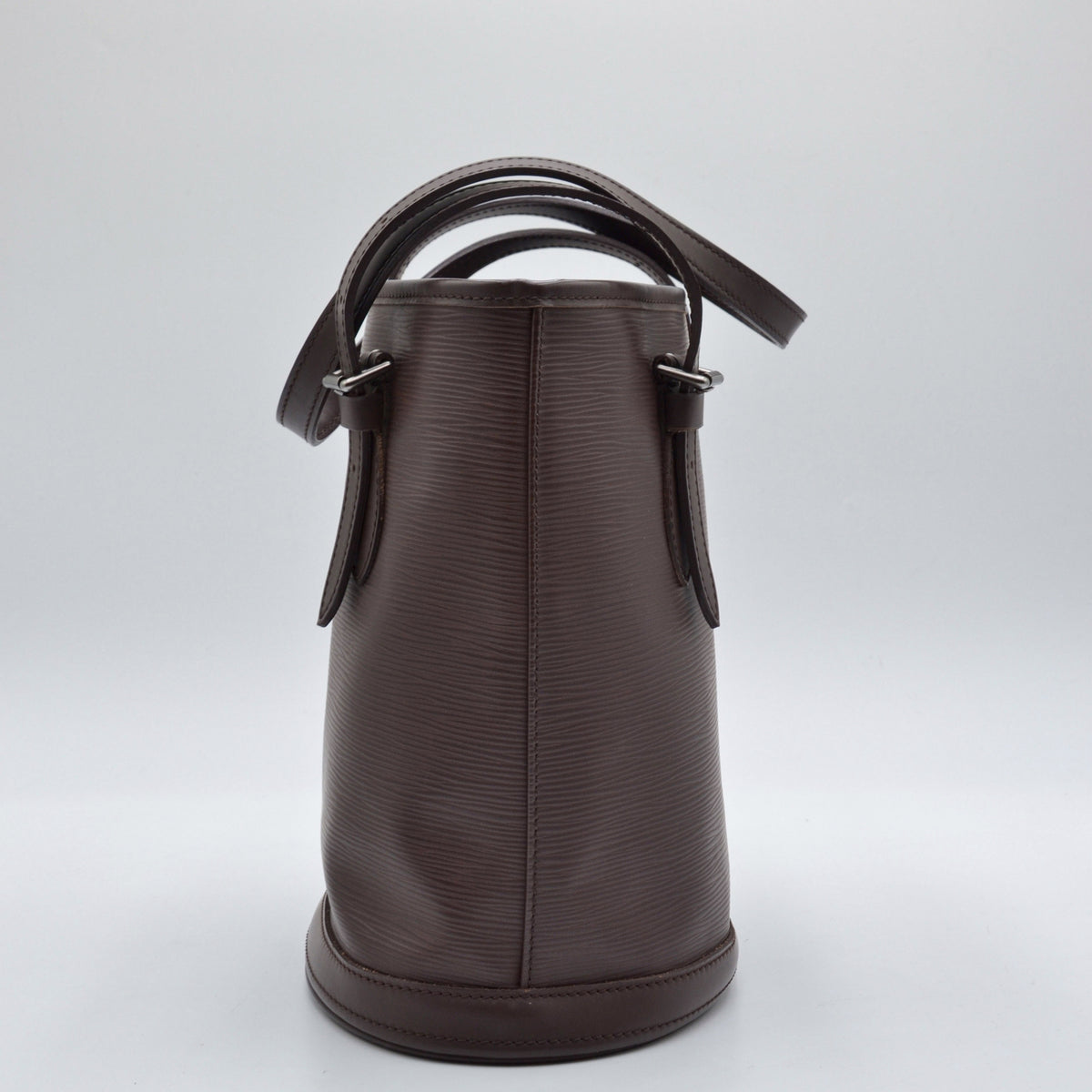 Bucket vintage cuir Epi chocolat