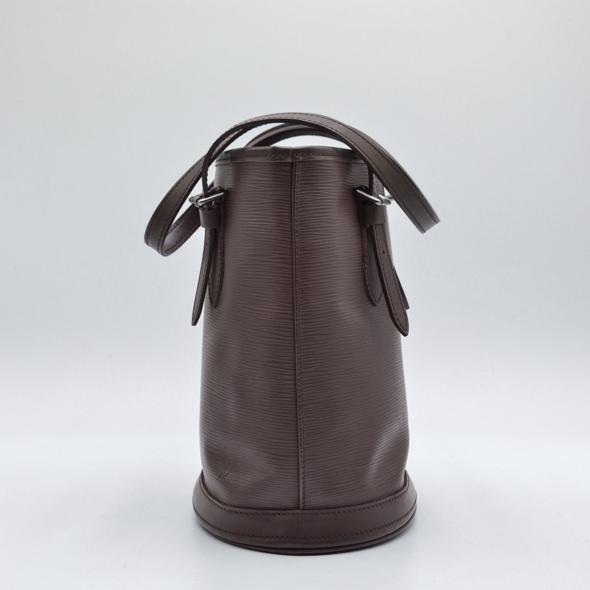 Bucket vintage cuir Epi chocolat