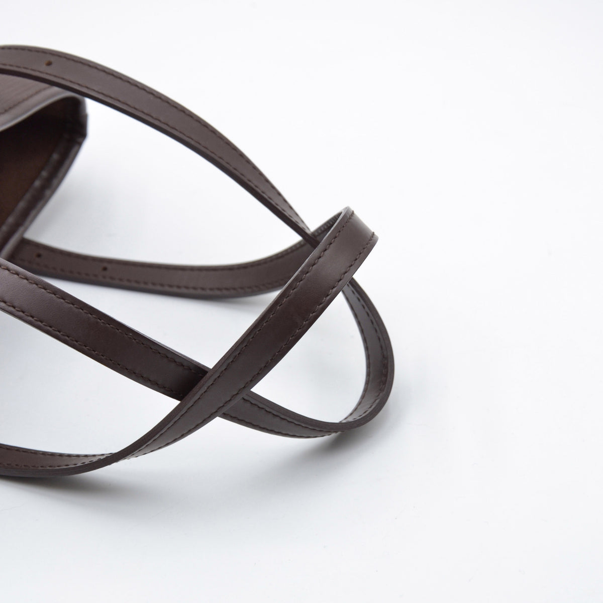 Bucket vintage cuir Epi chocolat