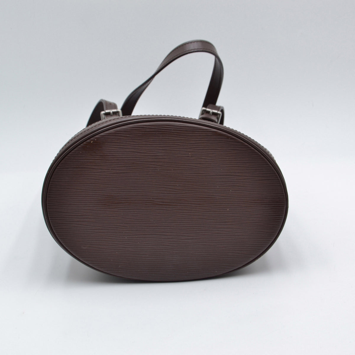 Bucket vintage cuir Epi chocolat