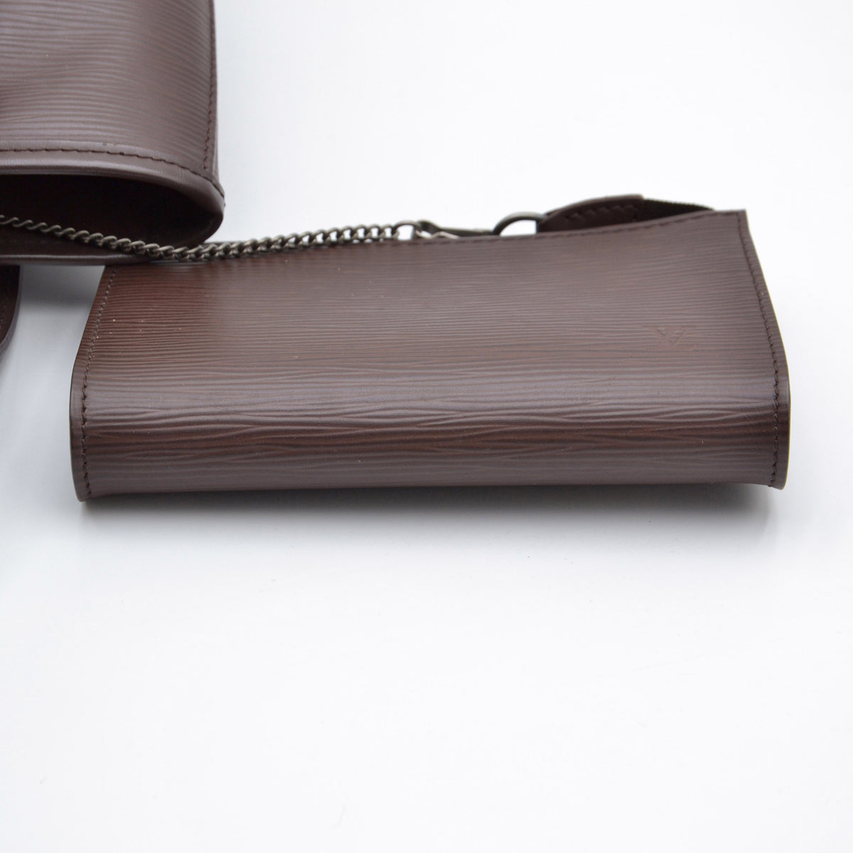 Bucket vintage cuir Epi chocolat