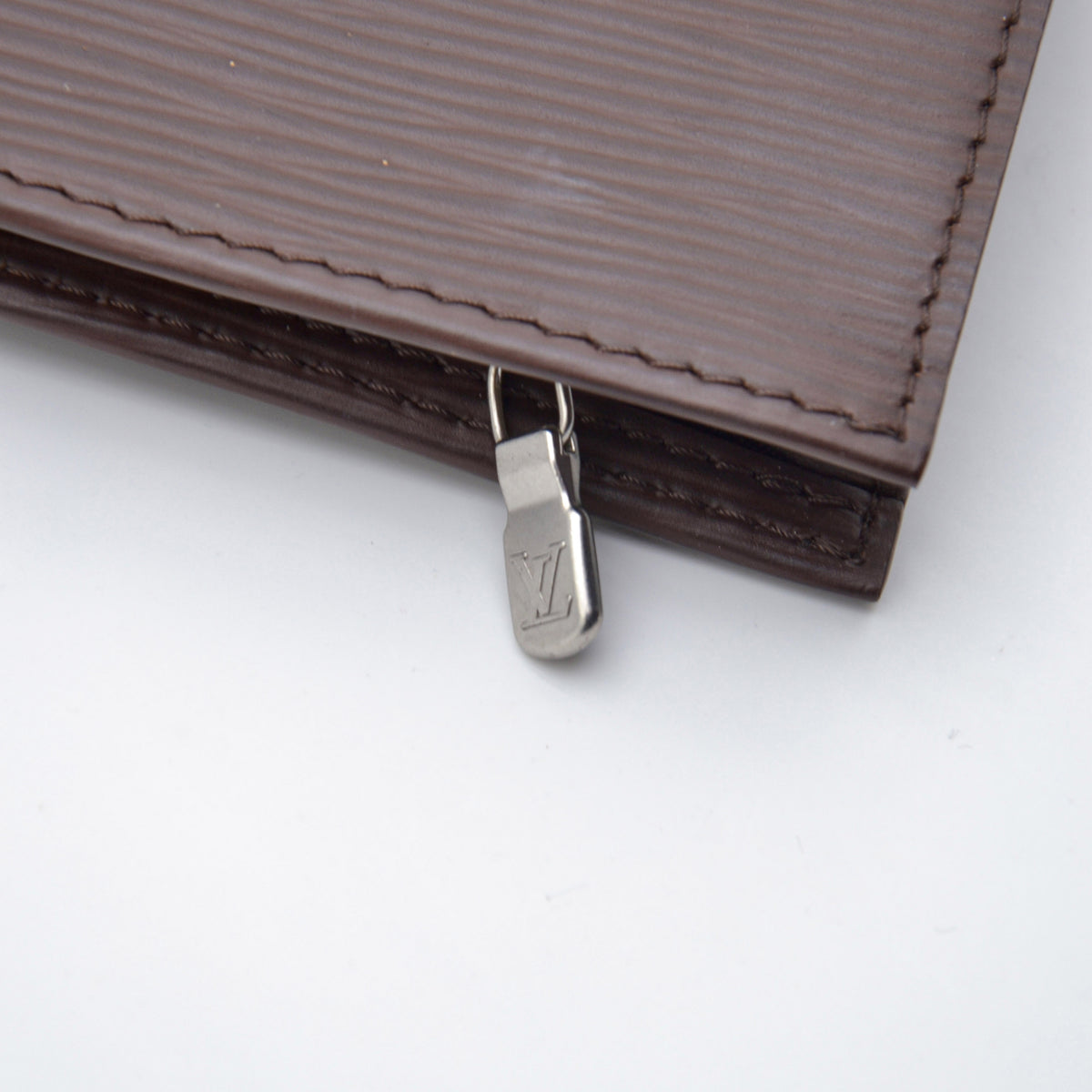 Bucket vintage cuir Epi chocolat