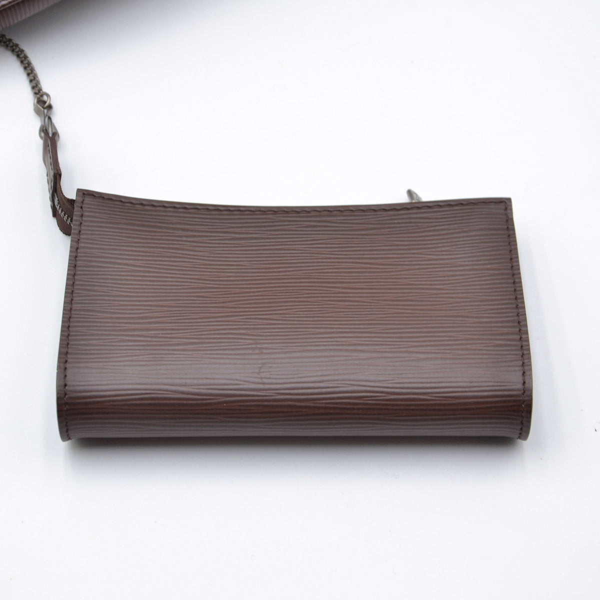 Bucket vintage cuir Epi chocolat